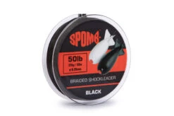 Spomb Braided Leader 22kg/50lb 50m Black -Sportangelgeschäft DBL002 2