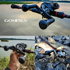 Gomexus 98mm Carbon Swept Handle With 30mm Carbon Knob -Sportangelgeschäft DCS98FA30BKBKr 3