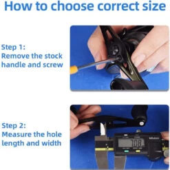 Gomexus 98mm Carbon Swept Handle With 30mm Carbon Knob -Sportangelgeschäft DCS98FA30BKBKr 5